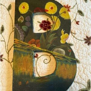 Anthropology wall hanging decor letter B
